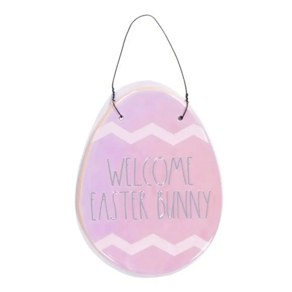 New Rae Dunn Easter Egg Ceramic Wall Plaque